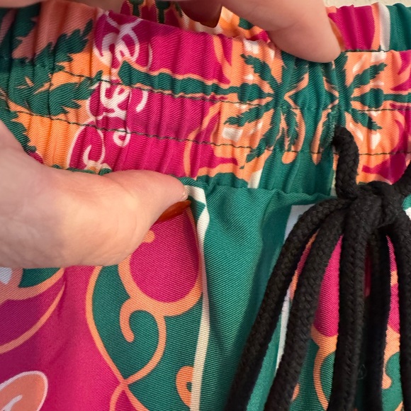 NWT  Wide Leg Tropical Palm Tree Print Pants   PLUS:  3X       #F - Picture 3 of 8